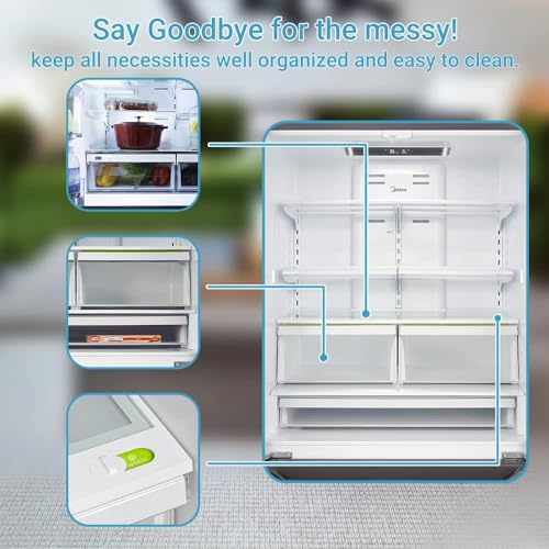 Smad French Door Refrigerator with Ice Maker, Counterdepth