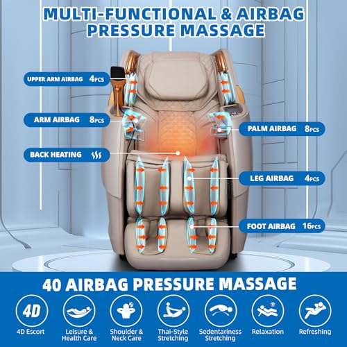 Zero Gravity Full Body Massage Chair with AI Voice