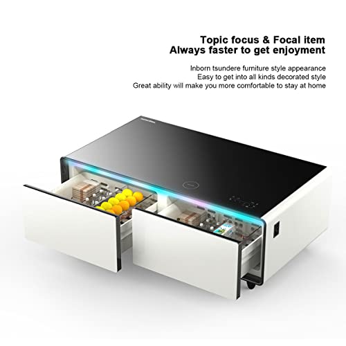 DECORAPORT Smart Coffee Table with Cold Storage & More