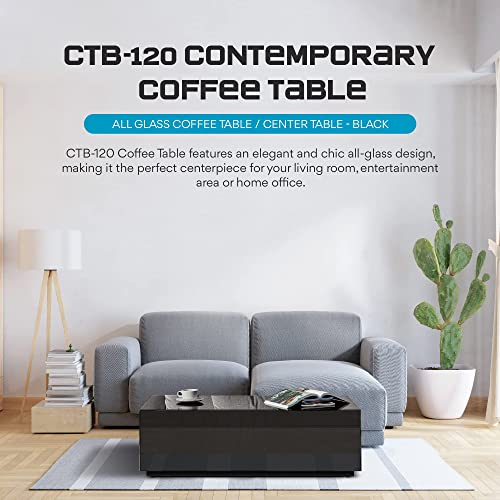 SONOROUS Premium Glass Coffee Table - Fingerprint Resistant