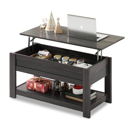 Coffee Table with Hidden Compartment, Storage Shelf 39