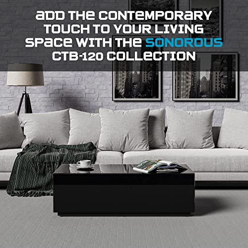 SONOROUS Premium Glass Coffee Table - Fingerprint Resistant
