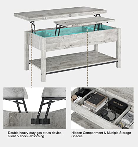 Smart coffee table, Gray color