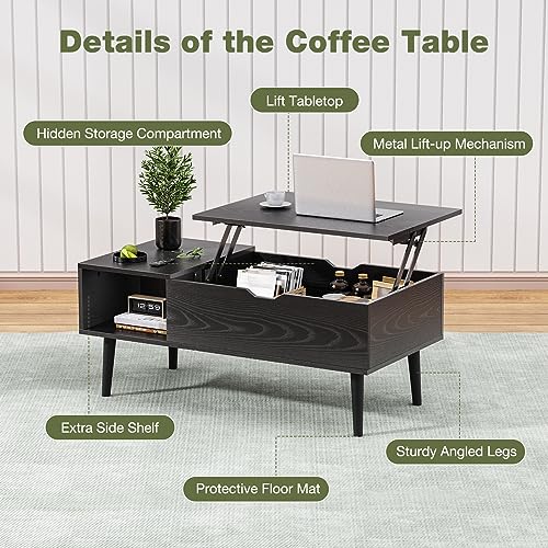 OLIXIS Modern Lift Top Coffee Table Home Automation