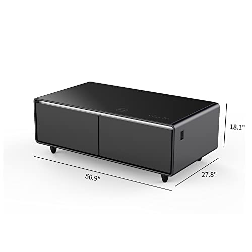 Merax Smart Coffee Table with Built-in Fridge and Speaker