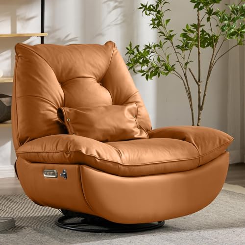 Dozzy Oversized Electric Swivel Recliner with USB Ports