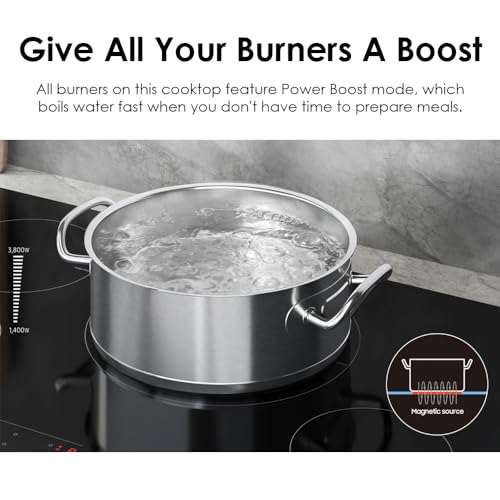 SAMSUNG 30" Smart Induction Cooktop, Wi-Fi, 4 Elements, Black