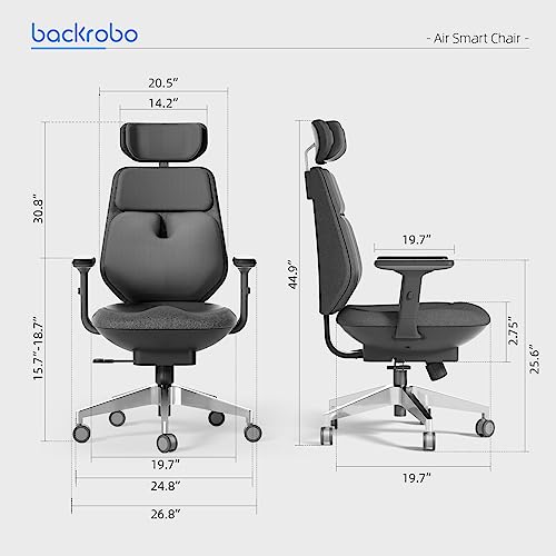 backrobo Smart Ergonomic Office Chair, Massage Lumbar Support, App-Controlled