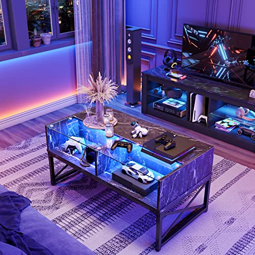 Bestier LED Coffee Table, Modern Style, 42 Inch