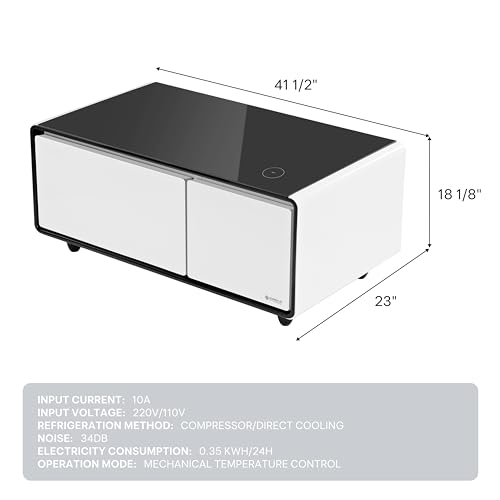 EUREKA ERGONOMIC Smart Coffee Table with Cold Storage