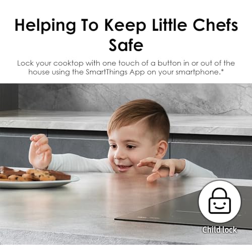 SAMSUNG 30" Smart Induction Cooktop, Wi-Fi, 4 Elements, Black