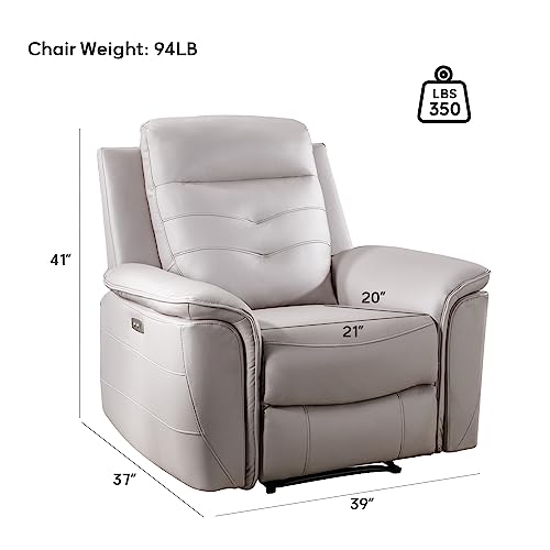 Modern Stripes Electric Recliner Chair with USB Port