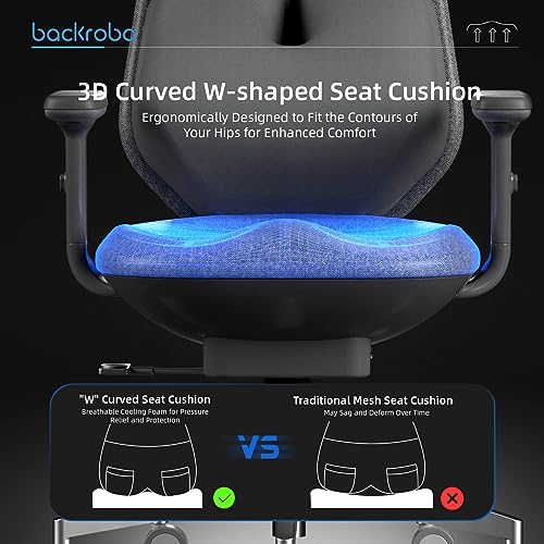 backrobo Smart Ergonomic Office Chair, Massage Lumbar Support, App-Controlled