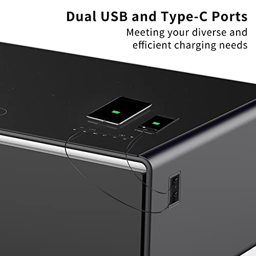 Merax Smart Coffee Table with Built-in Fridge and Speaker