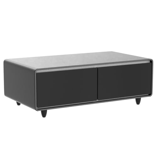 Merax Smart Coffee Table with Built-in Fridge and Speaker