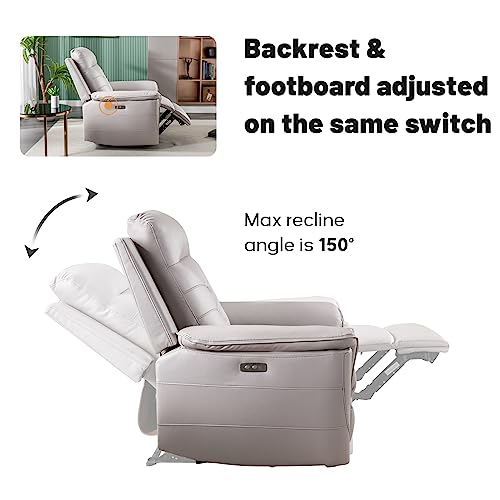 Modern Stripes Electric Recliner Chair with USB Port
