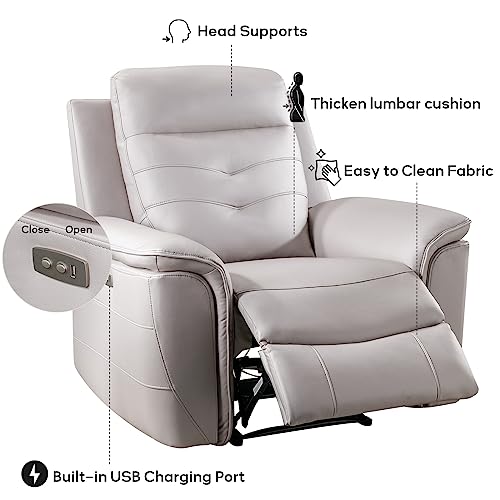 Modern Stripes Electric Recliner Chair with USB Port