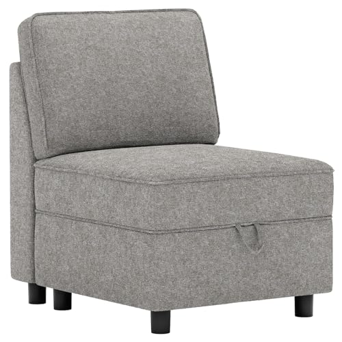 Customizable Modular Sofa Set with Storage, Grey Color