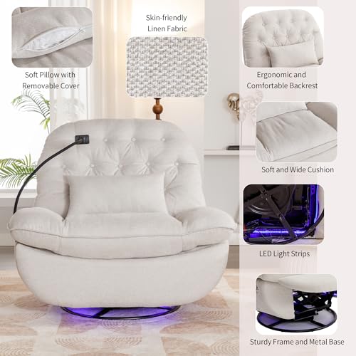 Smart Power Recliner Chair with Bluetooth Music Player