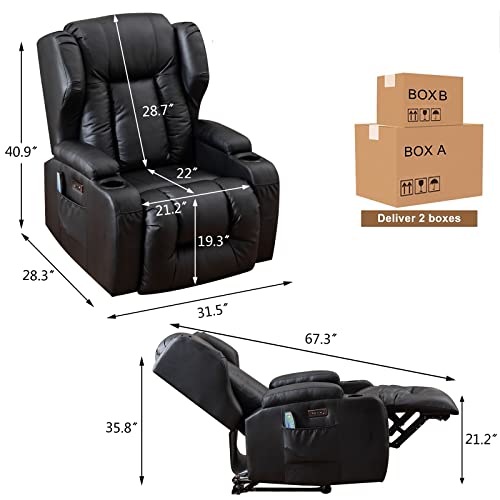 VUYUYU Power Recliner Chair with Heat and Massage