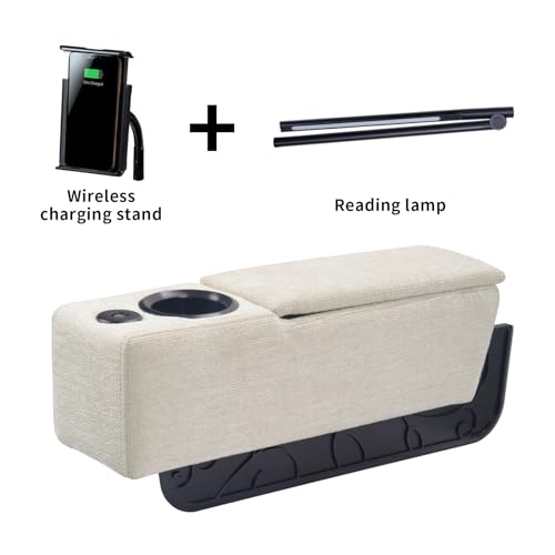 Smart Sofa Armrest with Cup Holder and LED Light
