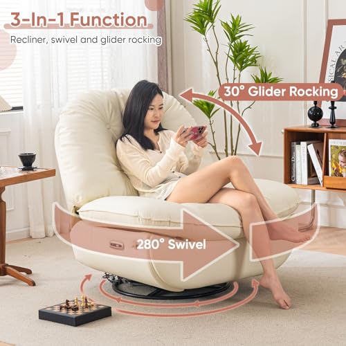 Electric Recliner Chair with Swivel Rocker for Adults