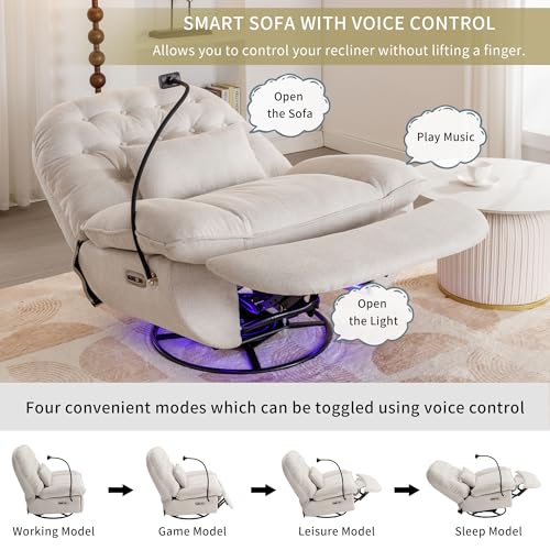 Smart Power Recliner Chair with Bluetooth Music Player