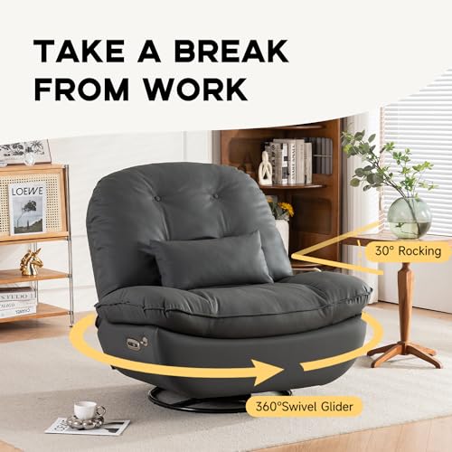 HAIZAO Smart Electric Recliner Swivel Rocking Chair Gray
