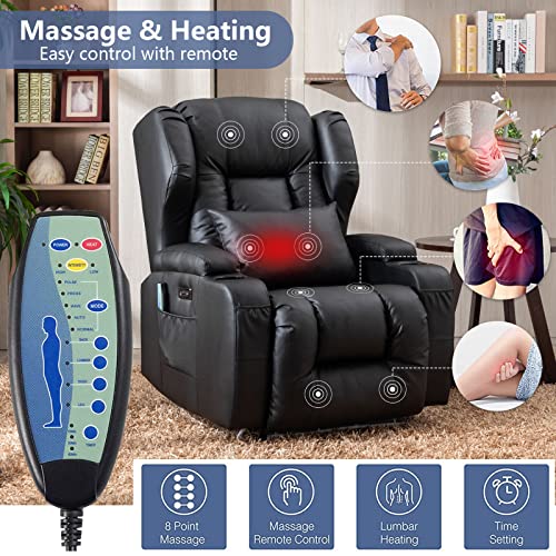 VUYUYU Power Recliner Chair with Heat and Massage