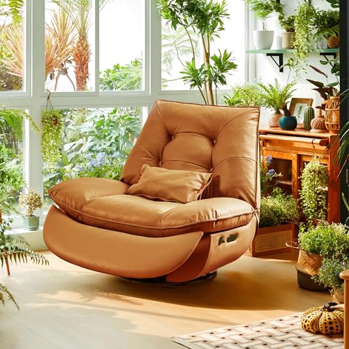 Smart Voice Control Oversized Electric Recliner Chair, Orange