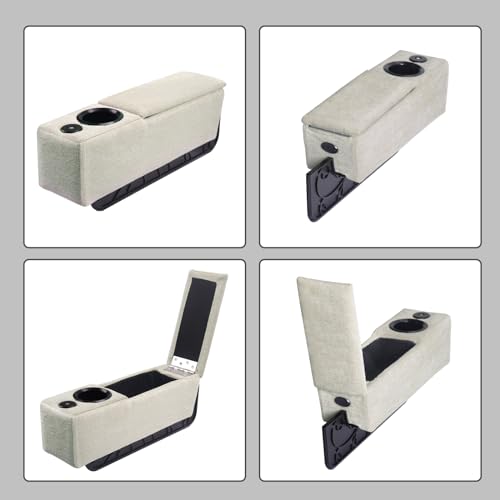 Smart Sofa Armrest with Cup Holder and LED Light