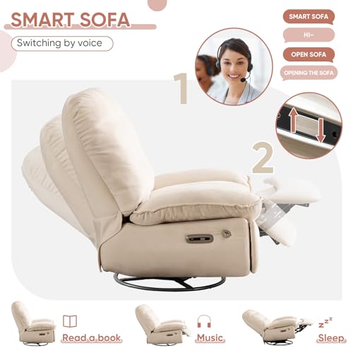 Oversized Electric Recliner Chair with Smart Voice Control