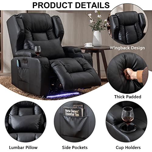 VUYUYU Power Recliner Chair with Heat and Massage