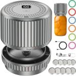 UNERVER M12 Auto Stop Electric Mason Jar Vacuum Sealer - 2024 Upgrade Smart Jar Vacuum Sealer for Mason Jars with Wide and Regular Mouth Canning Jar Lids Portable Mason Jar Sealer Machine Kit