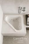 Carver Tubs - CT6060 - Corner Whirlpool Bathtub w/ 6 Jets - 60"L x 60"W x 19.5"H - White Triangle Two Person Acrylic Tub
