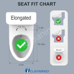 iCleaningo DC01 Bidet Attachment For Toilet Warm Water,iCleaningo Bidet Toilet Seat With Auto Open/Close Lid,Heated Bidet Seat,Air Dryer,Instant Warm Water,Vortex Sprayer, Auto Nightlight,Elongated