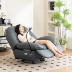 Modern Electric Recliner Chair with Swivel and Rocking
