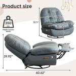 Modern Electric Recliner Chair with Swivel and Rocking