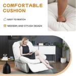 EDWELL Swivel Recliner Chair with Massage, Heating, USB Ports