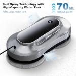eTRY Window Cleaning Robot with Dual Water Spray 70ML Window Cleaner Robot 3500Pa Suction Power for Windows/Tiles/Glass Door