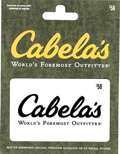 $50 Cabela's Gift Card - Perfect for outdoors lovers