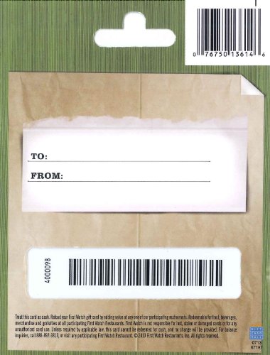 $25 Gift Card for First Watch Restaurants