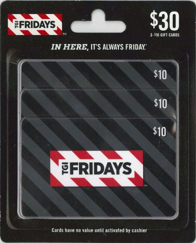 T.G.I. Friday's 3-Pack Gift Cards - $10