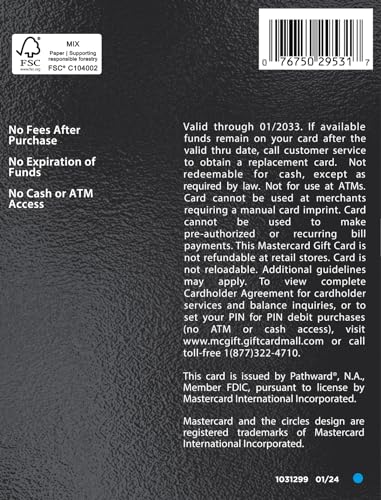 $200 Mastercard Gift Card with $6.95 Purchase Fee