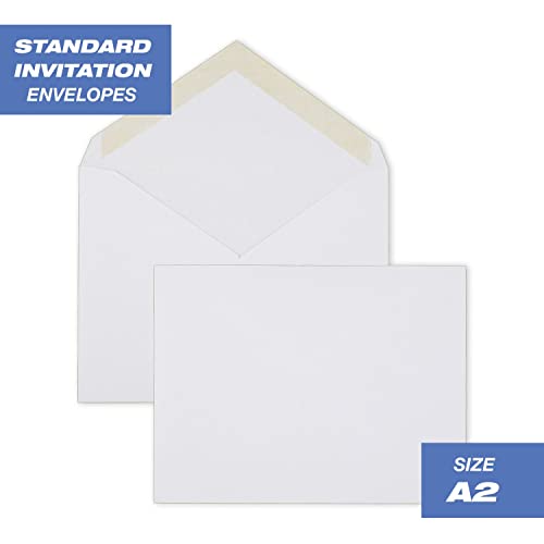 Premium Mead A2 Invitation Envelopes, White, Pack of 100