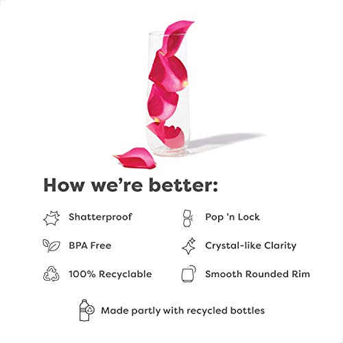 TOSSWARE POP 9oz Flute, Premium, Recyclable, Unbreakable & Clear