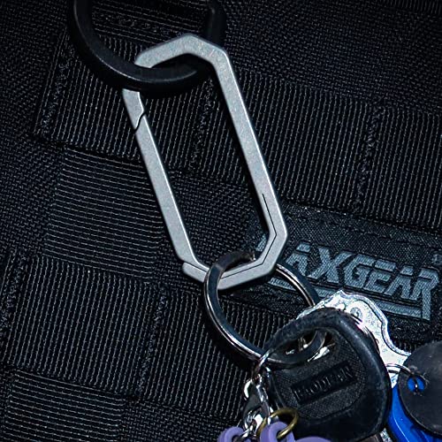 Large WANERSEN EDC Titanium Carabiner Keychain Outdoor Tool