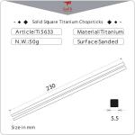 Keith Titanium Ti5633 Solid Chopsticks Set