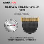 BaBylissPRO FX903G Titanium Fade Clipper Blade
