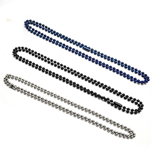 Blue Pure Titanium Chain Necklace for Men and Women